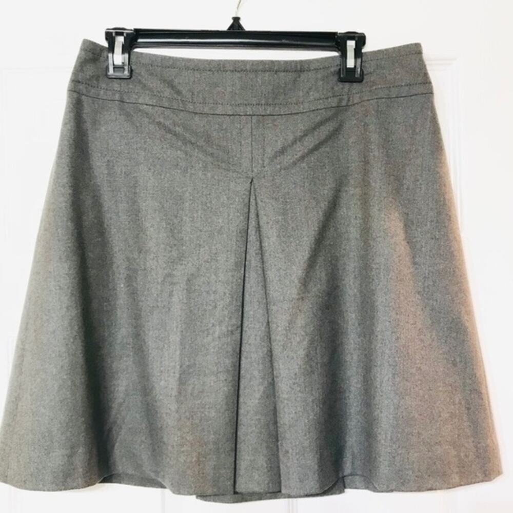 Gucci grey pleated cotton blend skirt M/L